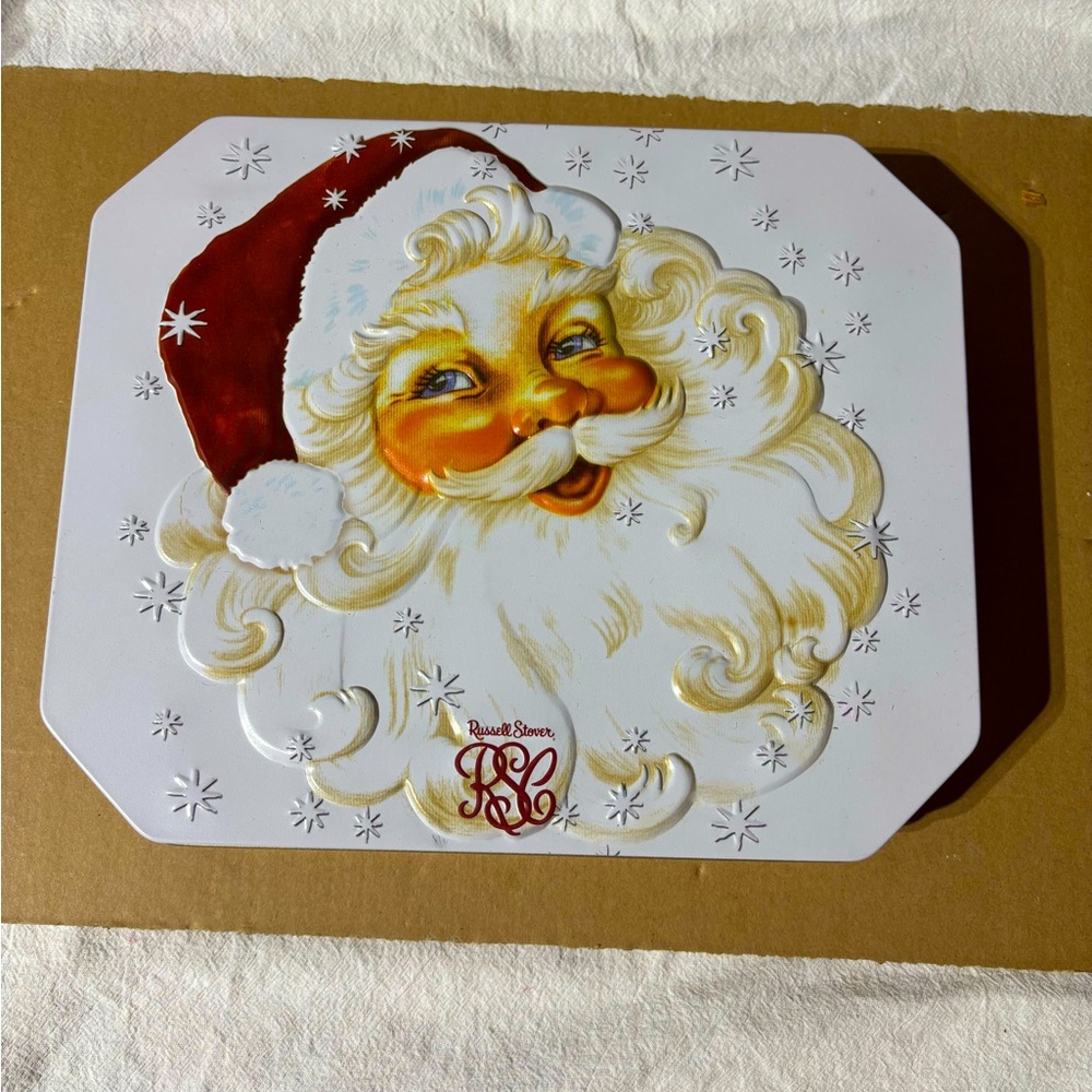 Russell Stover Vintage Santa Tin